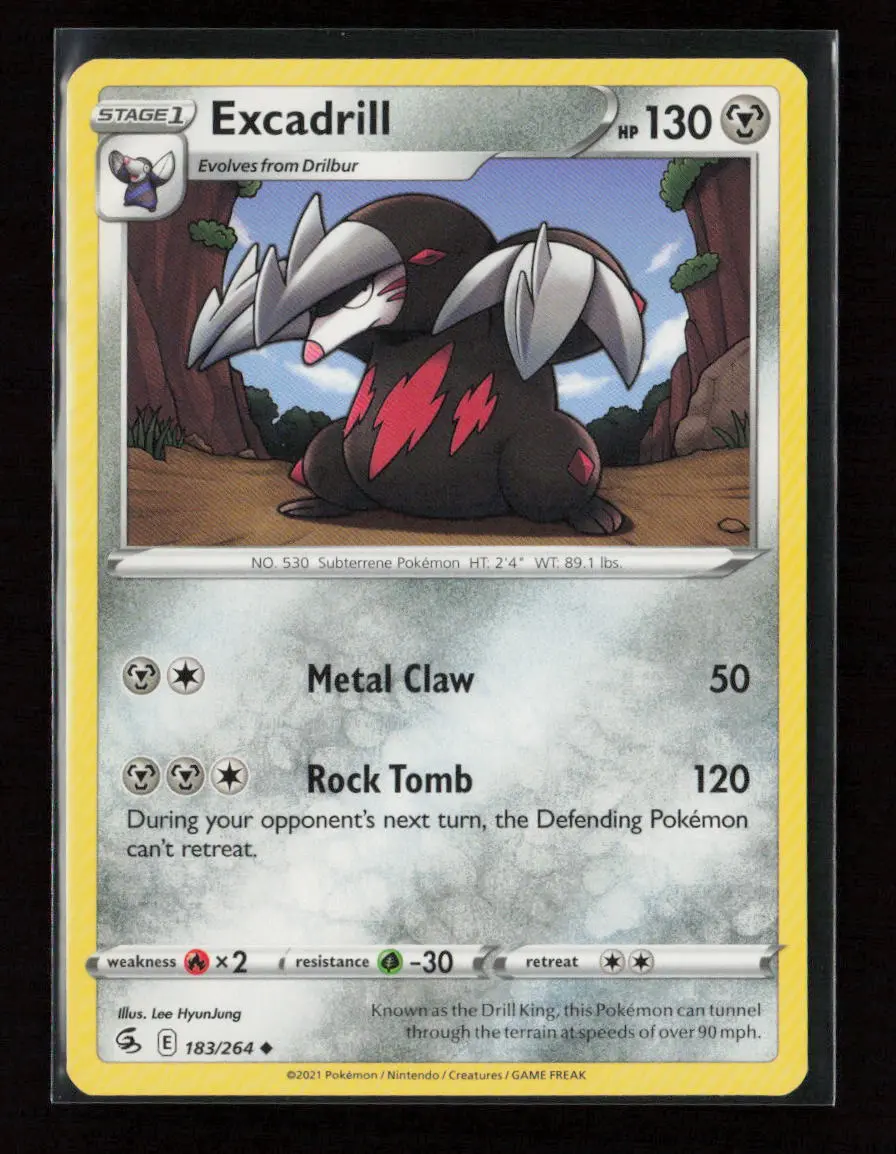 Excadrill Uncommon Swsh08: Fusion Strike 183/264 Lp 1