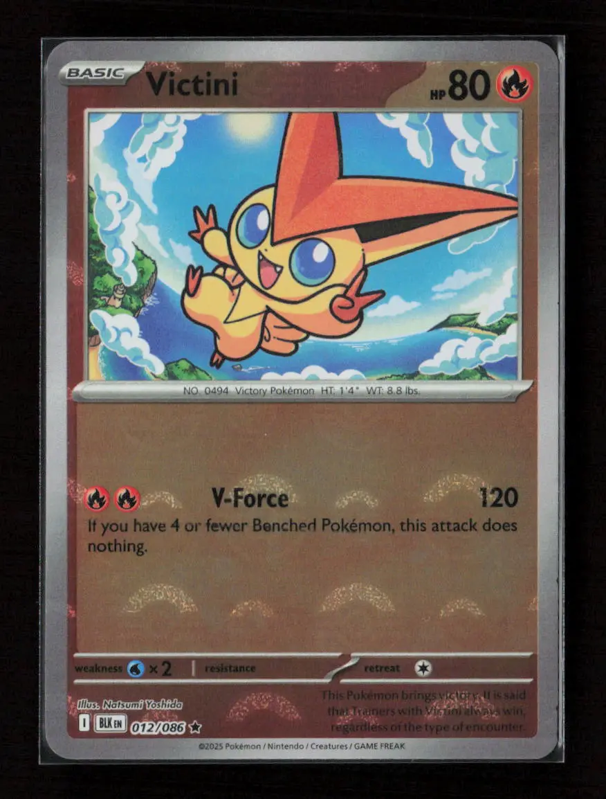 Victini (Poke Ball Pattern) Rare Sv: Black Bolt 012/086 Nm 1