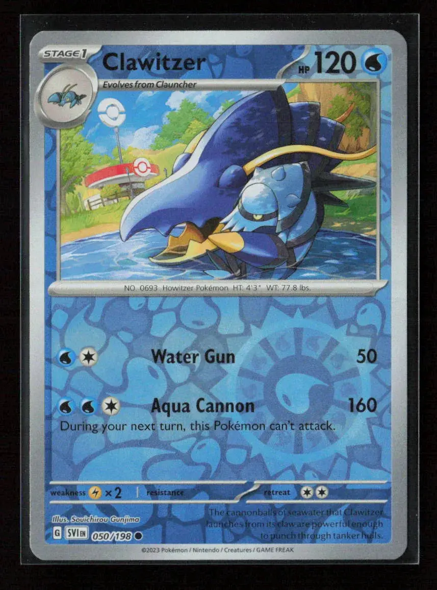 Clawitzer Common Sv01: Scarlet & Violet Base Set 050/198 Nm 1