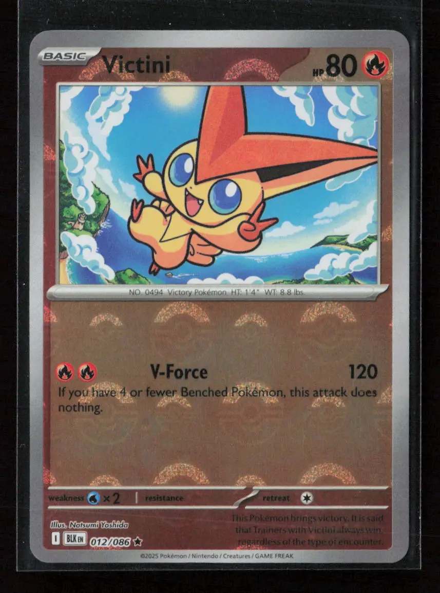 Victini (Poke Ball Pattern) Rare Sv: Black Bolt 012/086 Nm 1