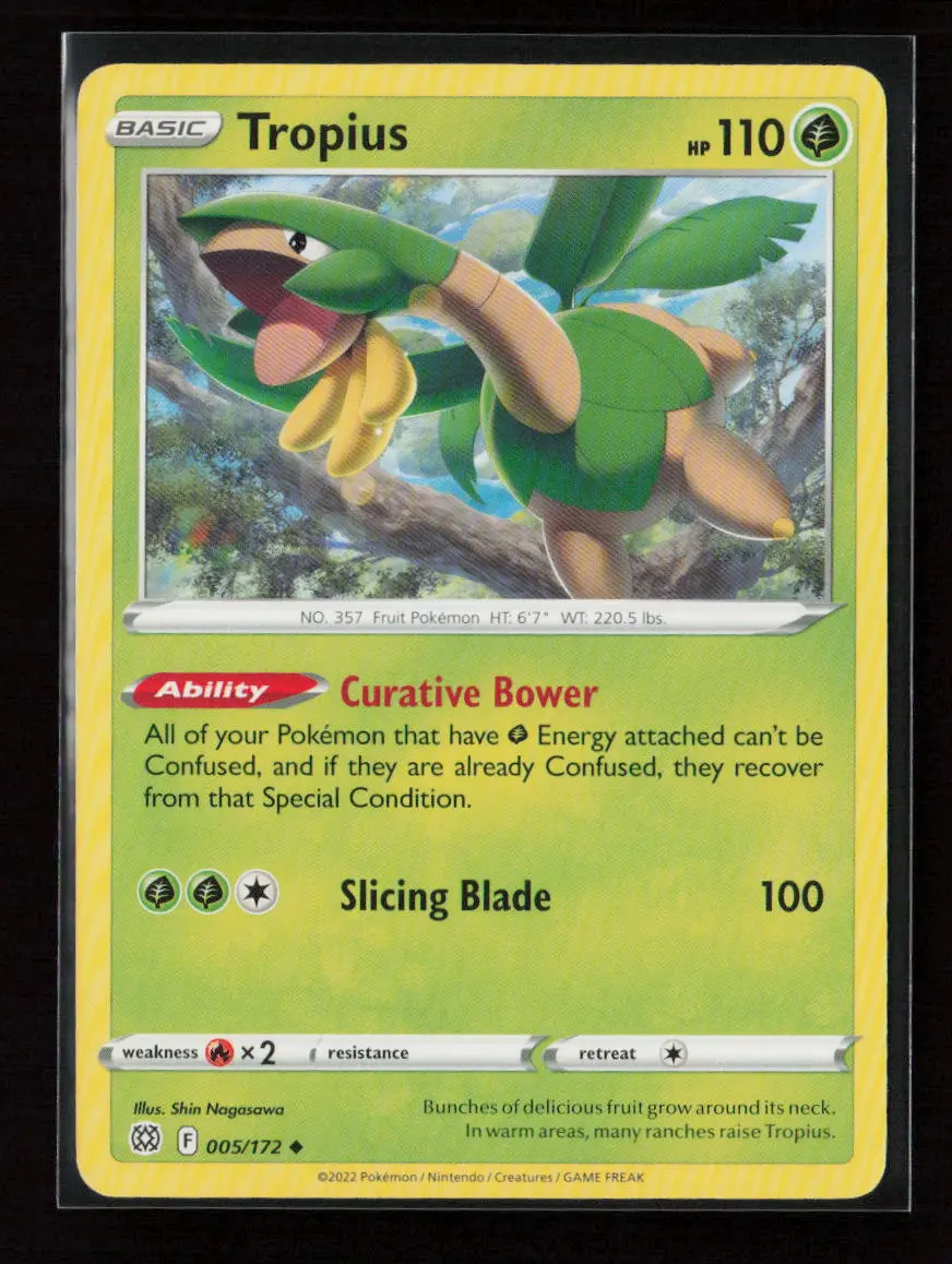Tropius Uncommon Swsh09: Brilliant Stars 005/172 Nm 1