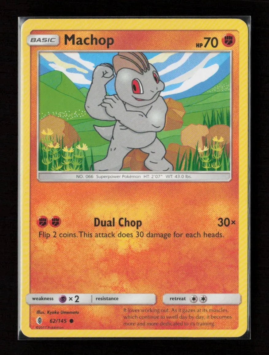 Machop (62) Common Sm - Guardians Rising 62/145 Lp 1