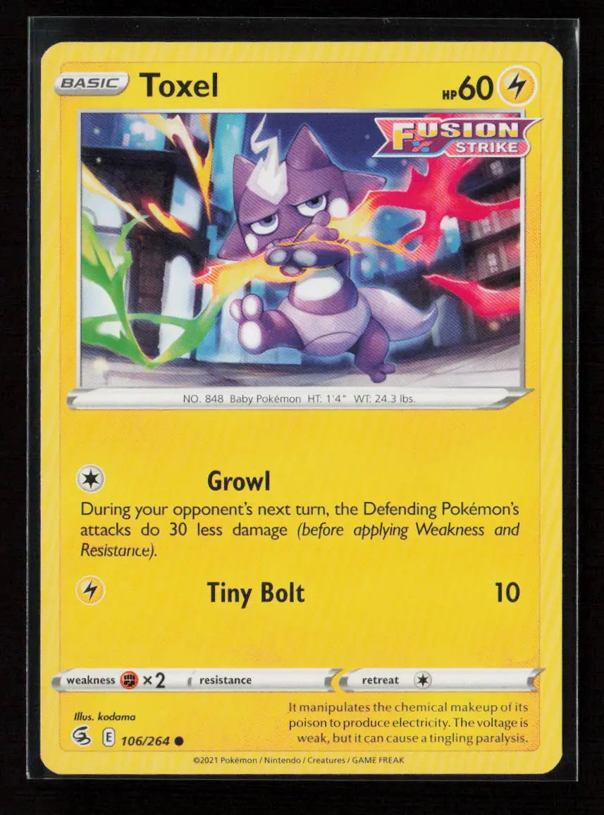 Toxel (106) Common Swsh08: Fusion Strike 106/264 Lp 1