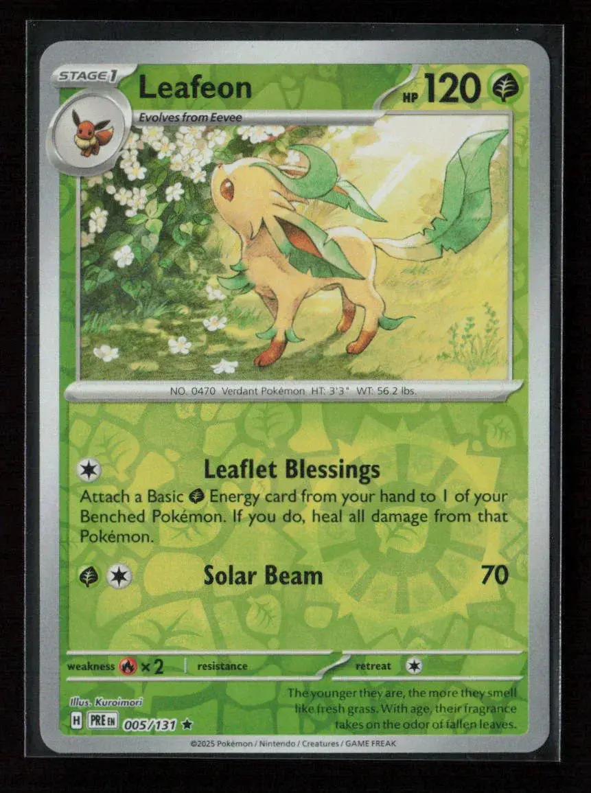Leafeon Rare Sv: Prismatic Evolutions 005/131 Nm 1