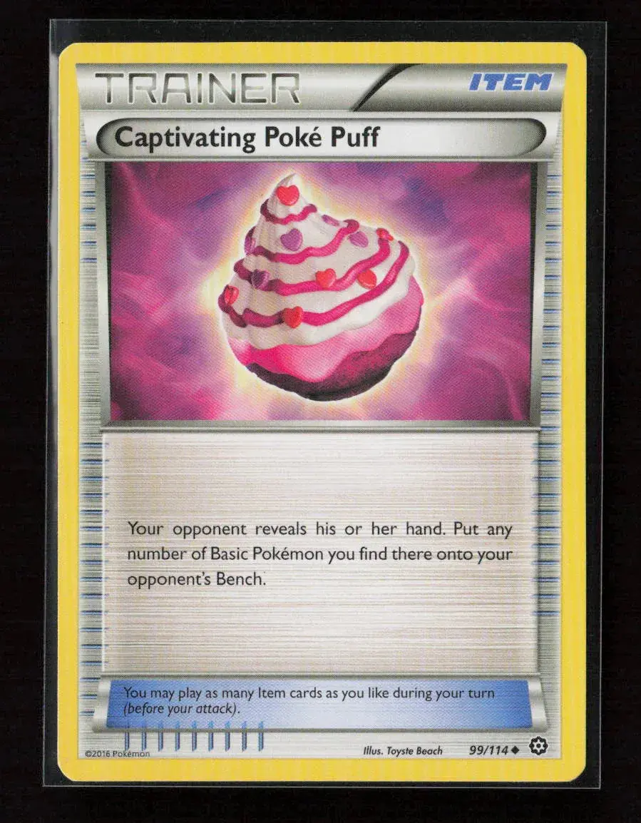 Captivating Poke Puff Uncommon Xy - Steam Siege 99/114 Nm 1