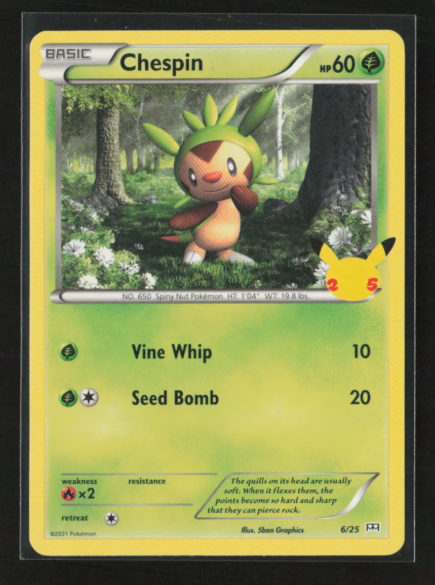 Chespin - 6/25 Promo Mcdonald's 25Th Anniversary Promos 006/025 Lp 1