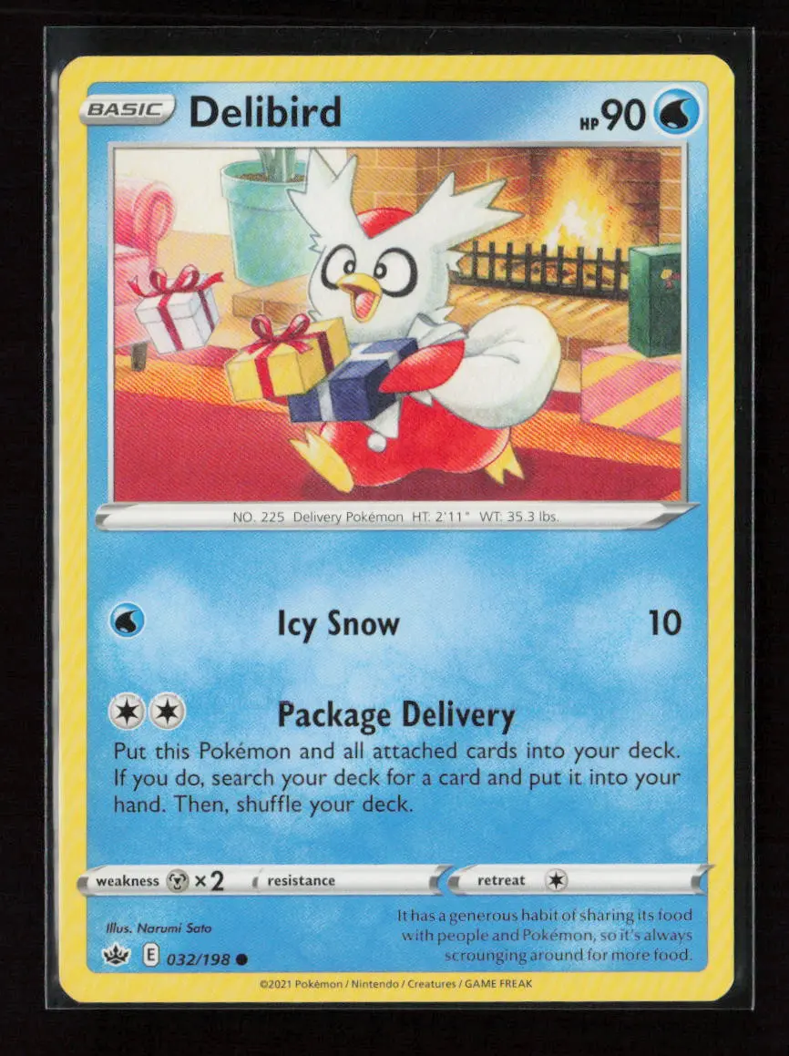 Delibird Common Swsh06: Chilling Reign 032/198 Lp 1