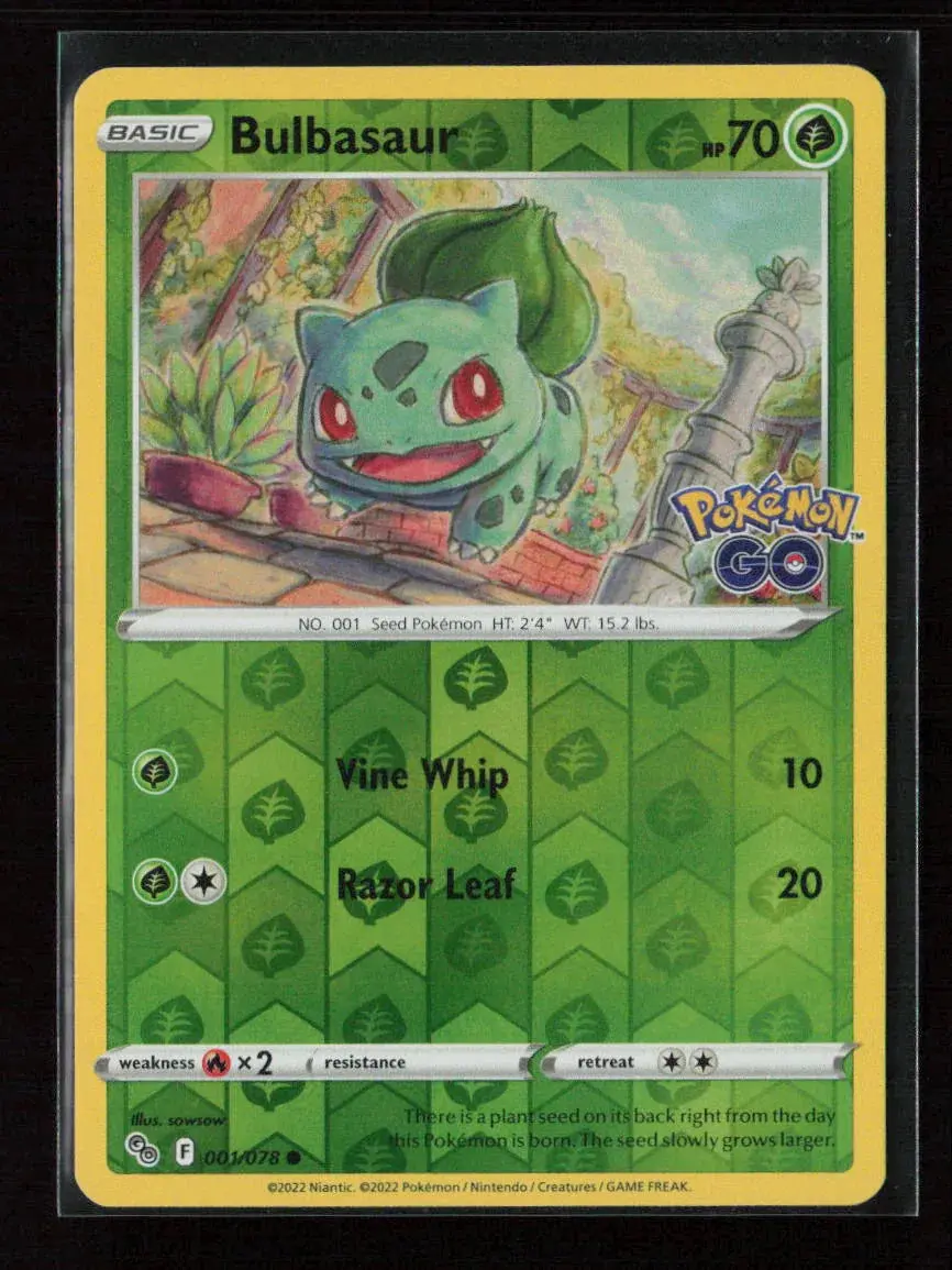 Bulbasaur Common Pokemon Go 001/078 Nm 1