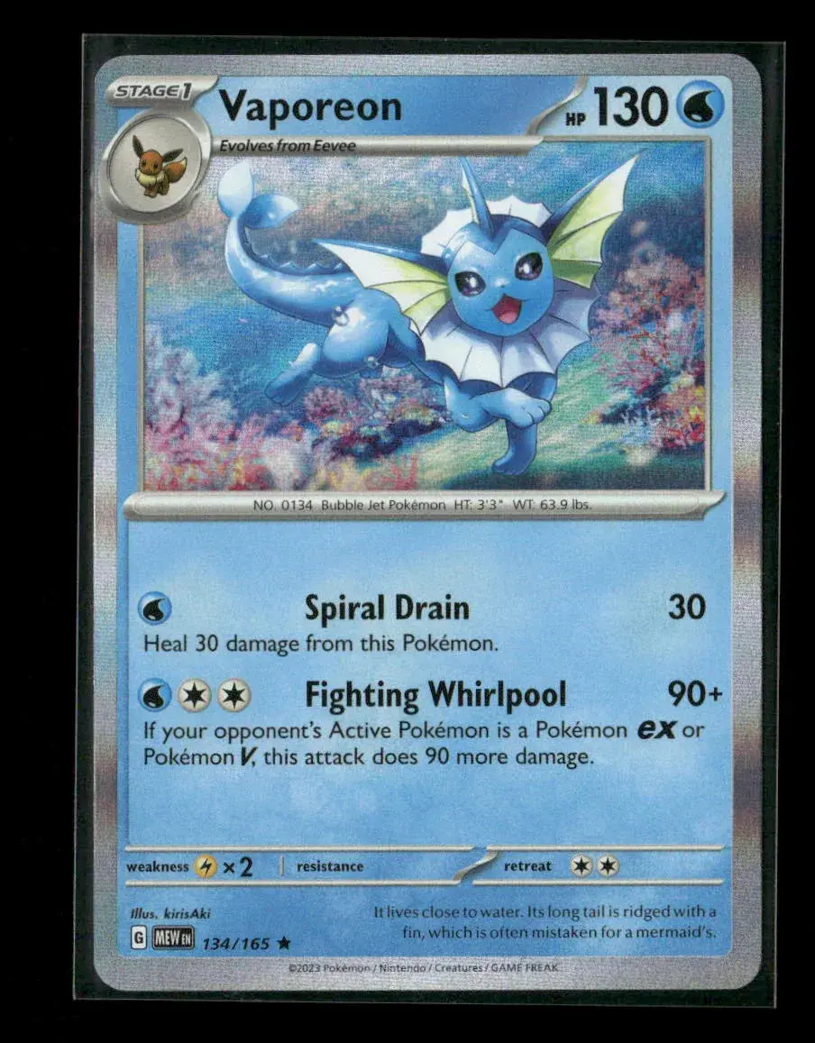 Vaporeon Rare Sv: Prismatic Evolutions 022/131 Nm 1
