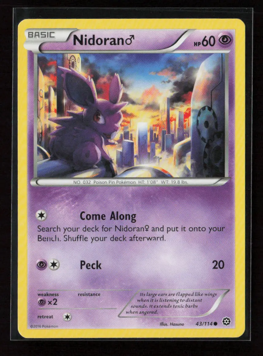 Nidoran M Common Xy - Steam Siege 43/114 Lp 1