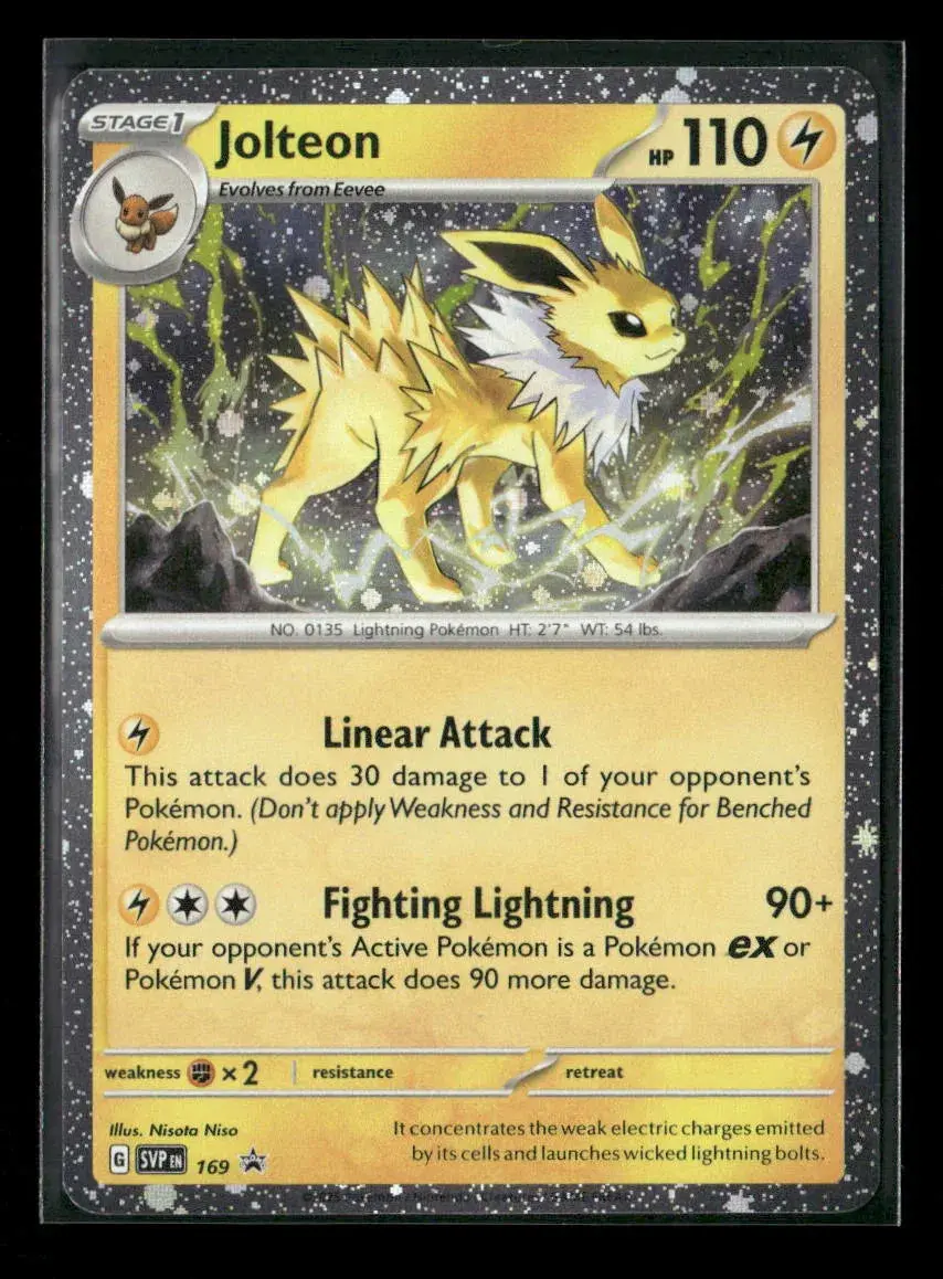 Jolteon -  (Cosmos Holo) Rare Sv: Scarlet & Violet Promo Cards 169 Nm 1