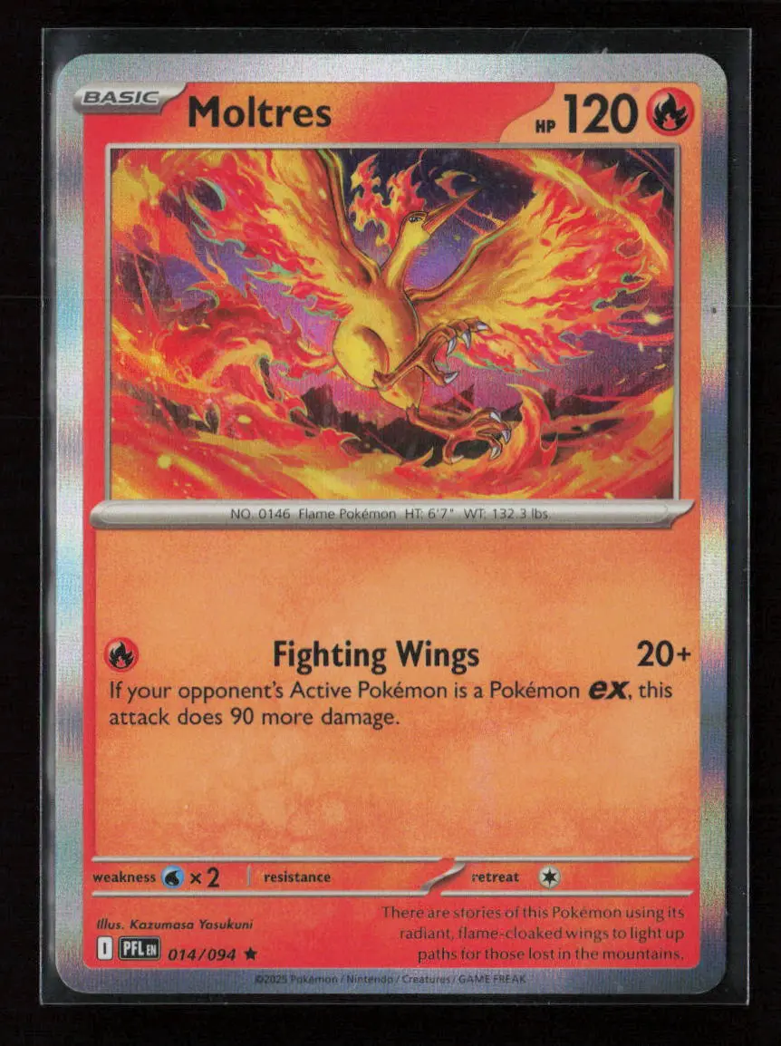 Moltres Holo Rare Me02: Phantasmal Flames 014/094 Nm 1