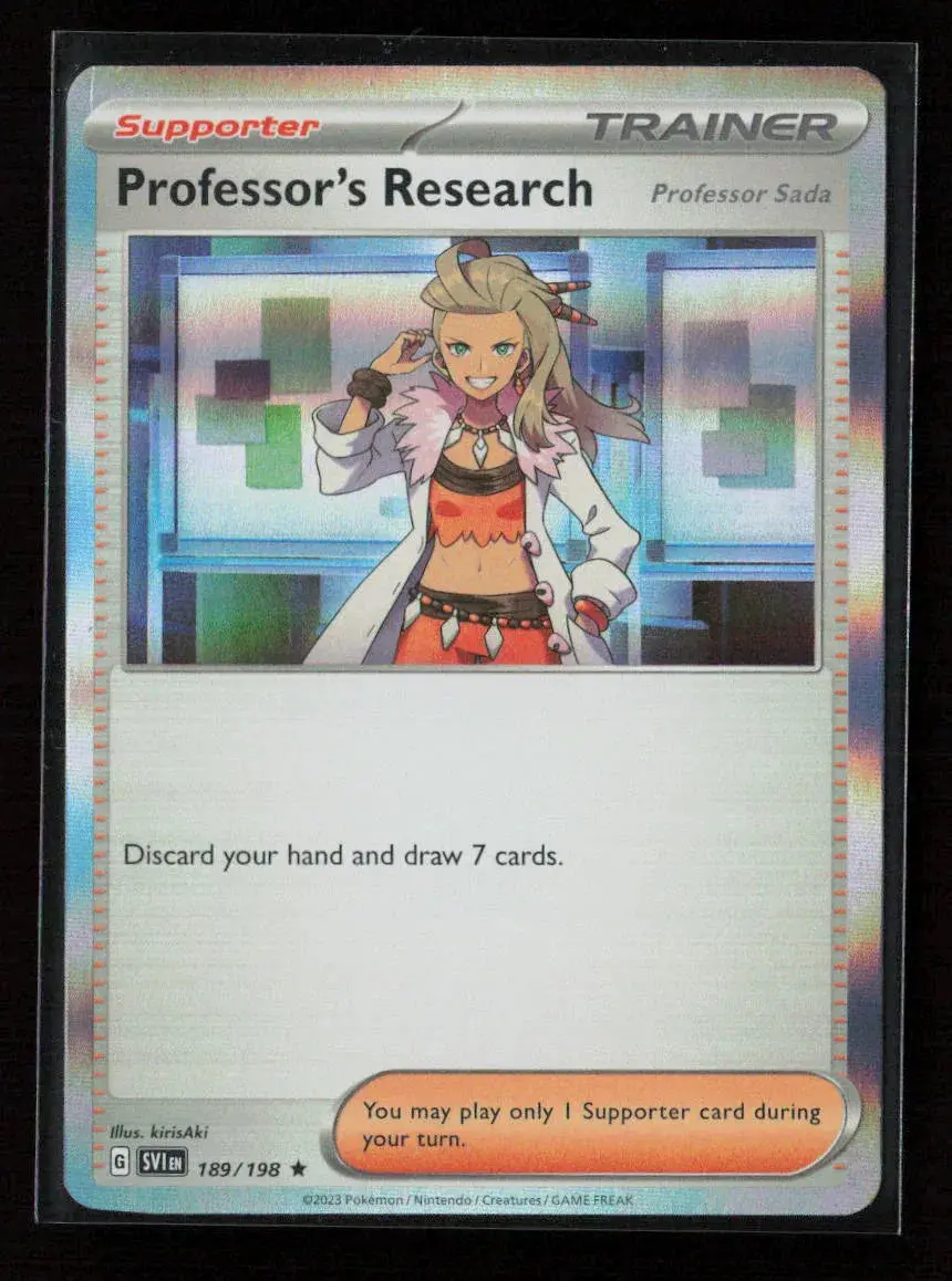 Professor's Research - Rare Sv01: Scarlet & Violet Base Set 189/198 Nm 1