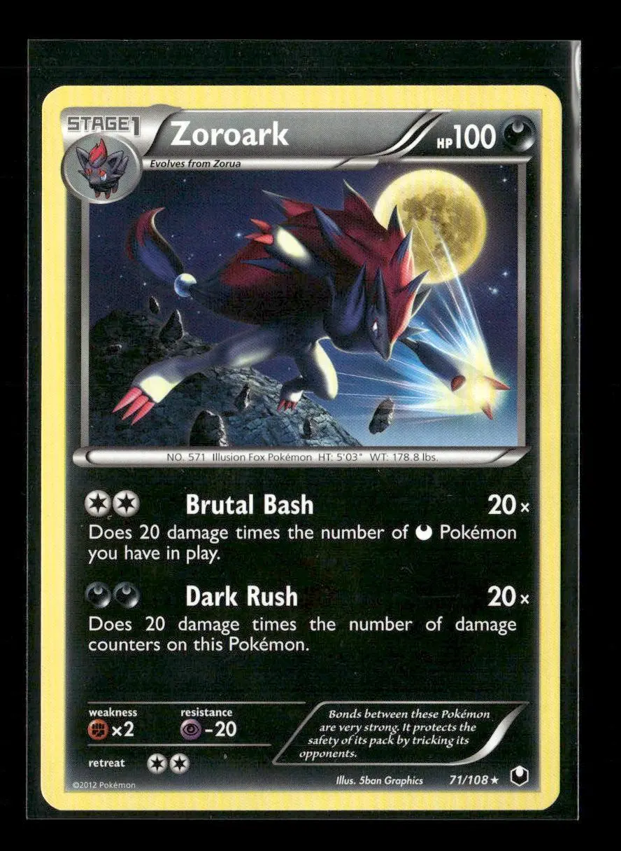 Zoroark Rare Dark Explorers 71/108 Lp 1