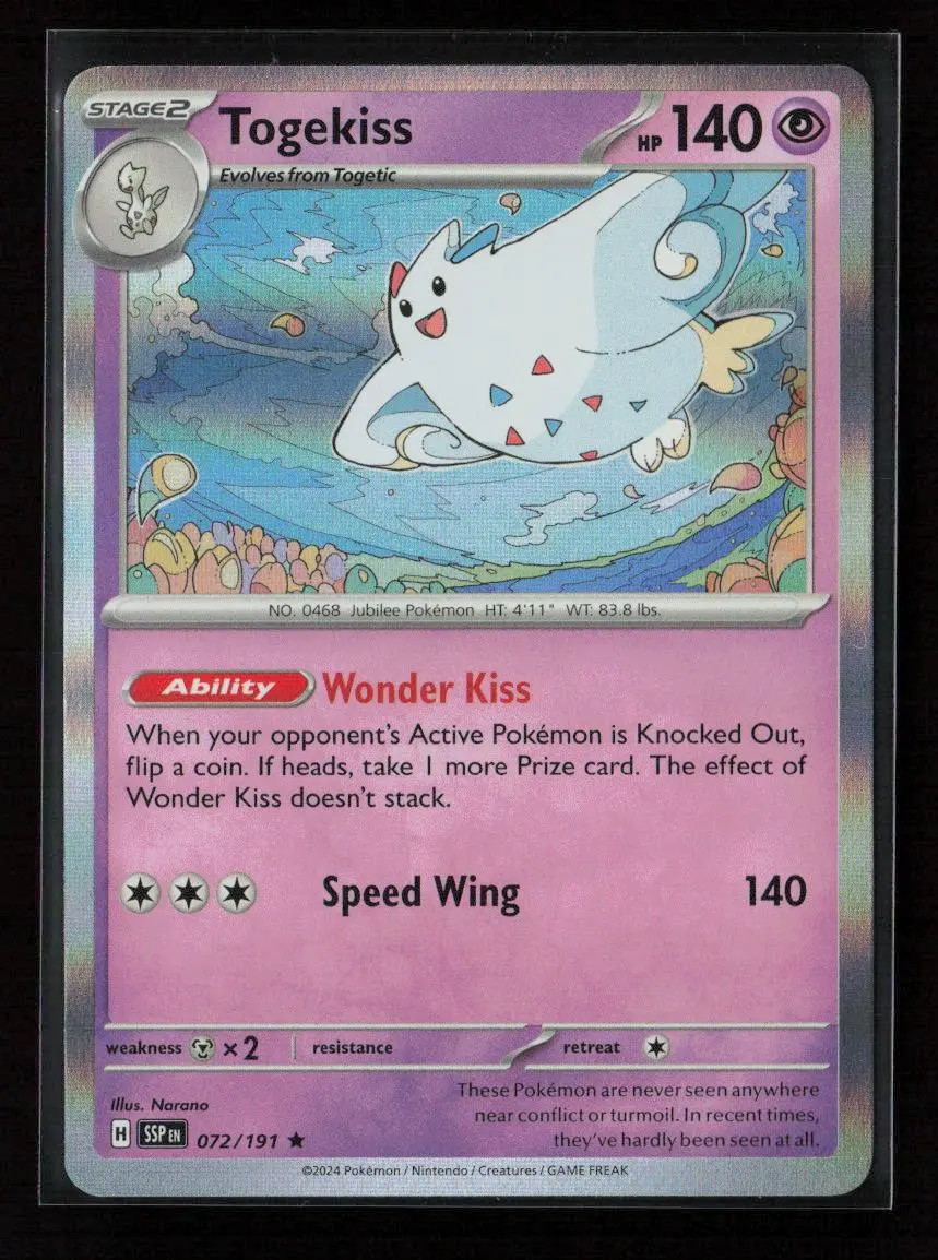 Togekiss Rare Sv08: Surging Sparks 072/191 Nm 1