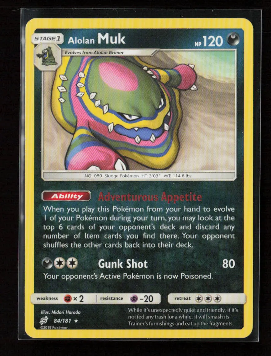 Alolan Muk Rare Sm - Team Up 84/181 Lp 1