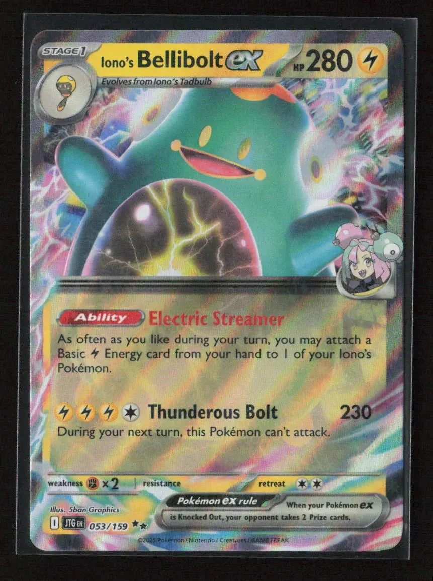 Iono's Bellibolt Ex - Double Rare Sv09: Journey Together 053/159 Nm 1