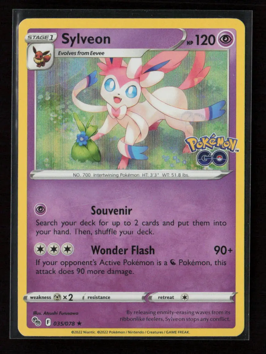 Sylveon Holo Rare Pokemon Go 035/078 Lp 1