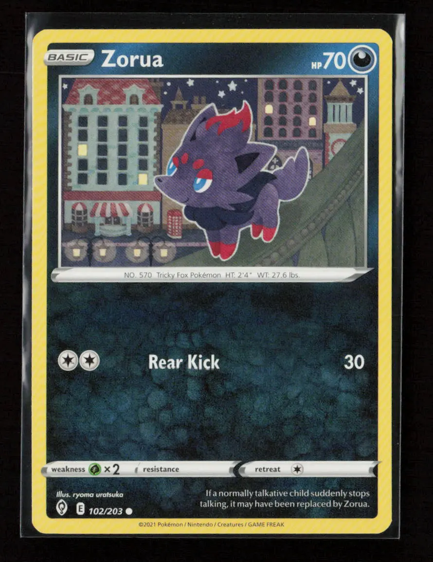 Zorua Common Swsh07: Evolving Skies 102/203 Lp 1