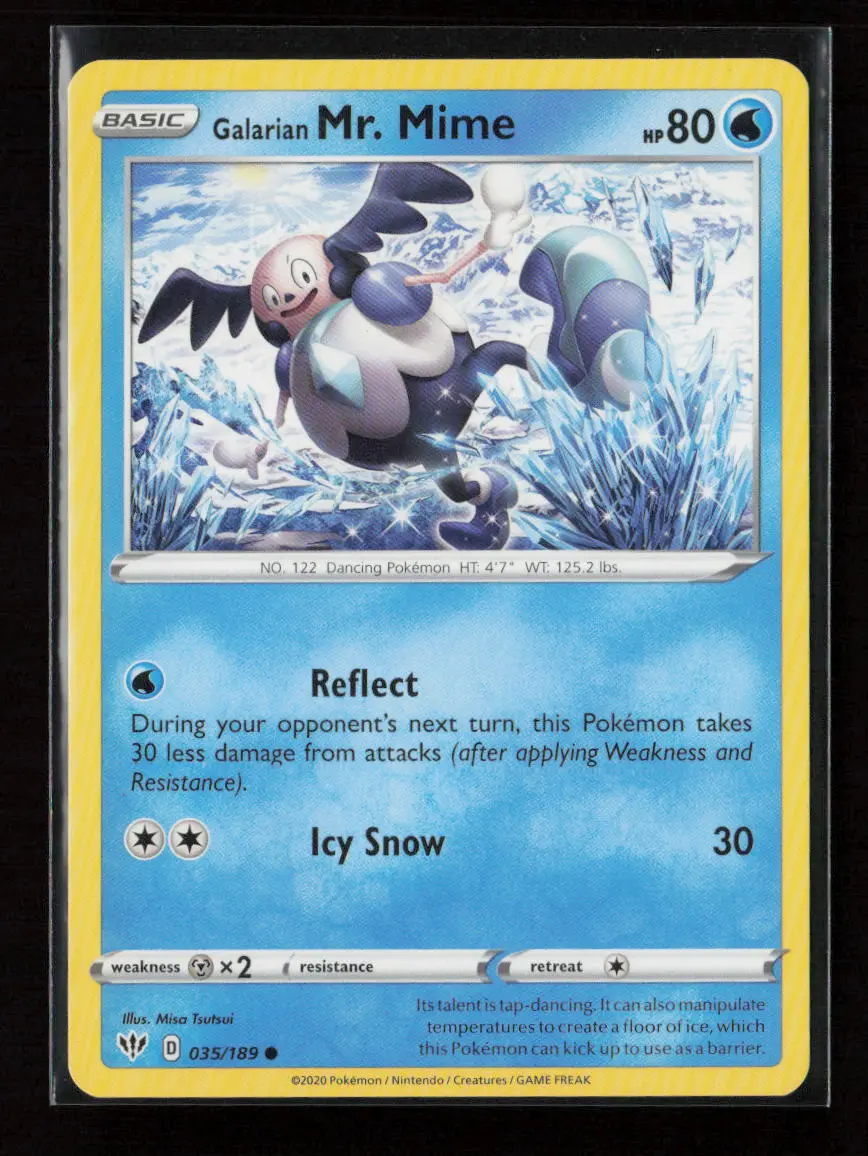 Galarian Mr. Mime Common Swsh03: Darkness Ablaze 035/189 Lp 1