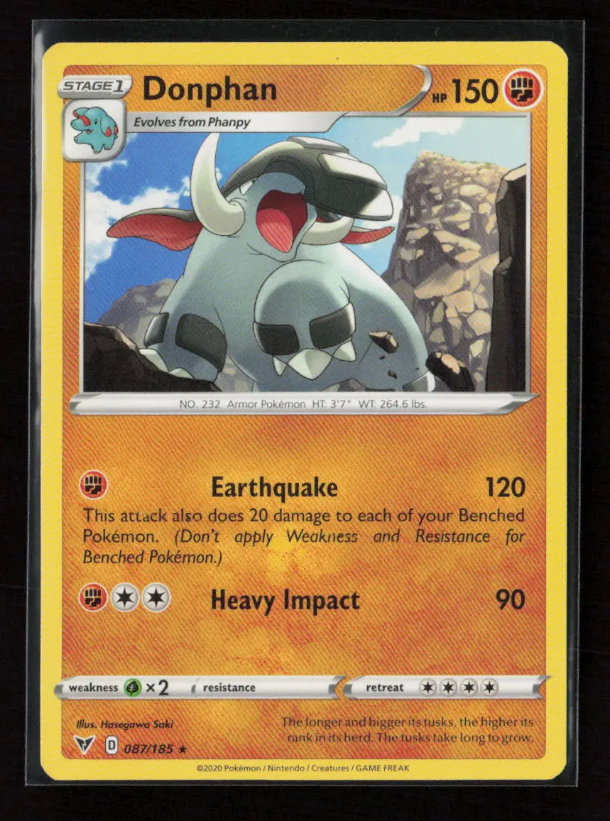 Donphan Rare Swsh04: Vivid Voltage 087/185 Lp 1