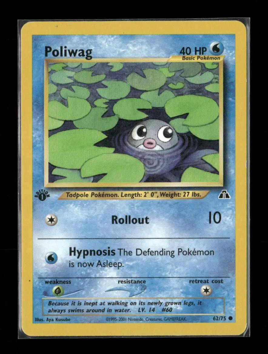 Poliwag Common Neo Discovery 62/75 Lp 1