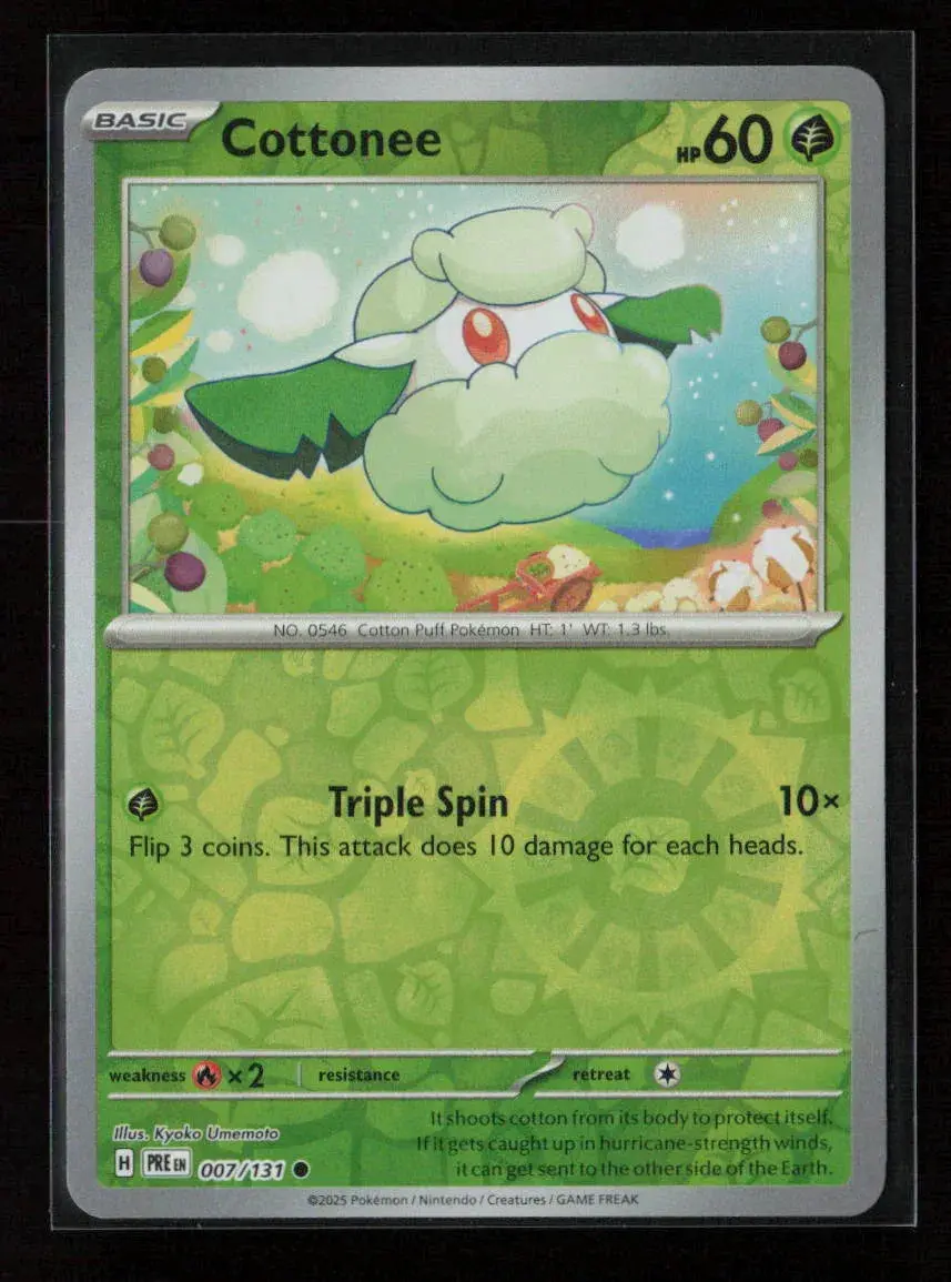 Cottonee Common Sv: Prismatic Evolutions 007/131 Nm 1