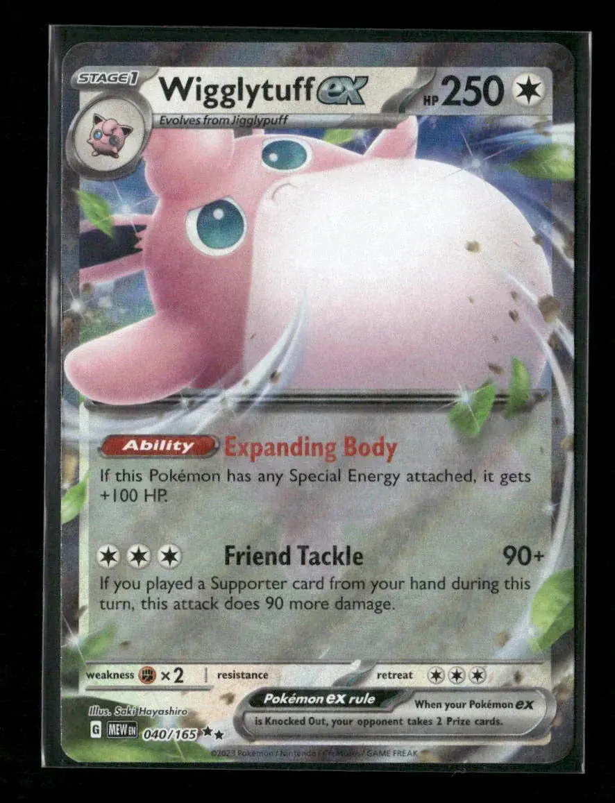 Wigglytuff Ex - Double Rare Sv: Scarlet & Violet 151 040/165 Nm 1