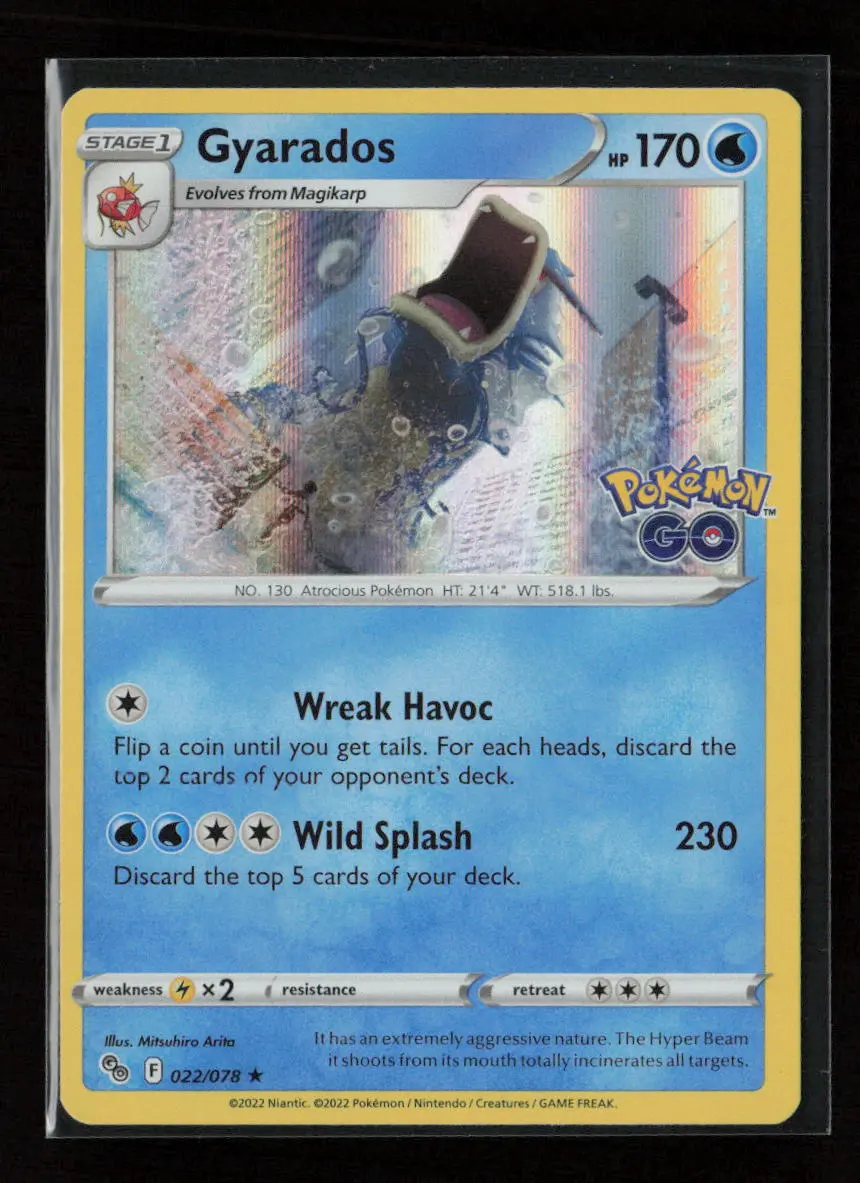 Gyarados Holo Rare Pokemon Go 022/078 Nm 1