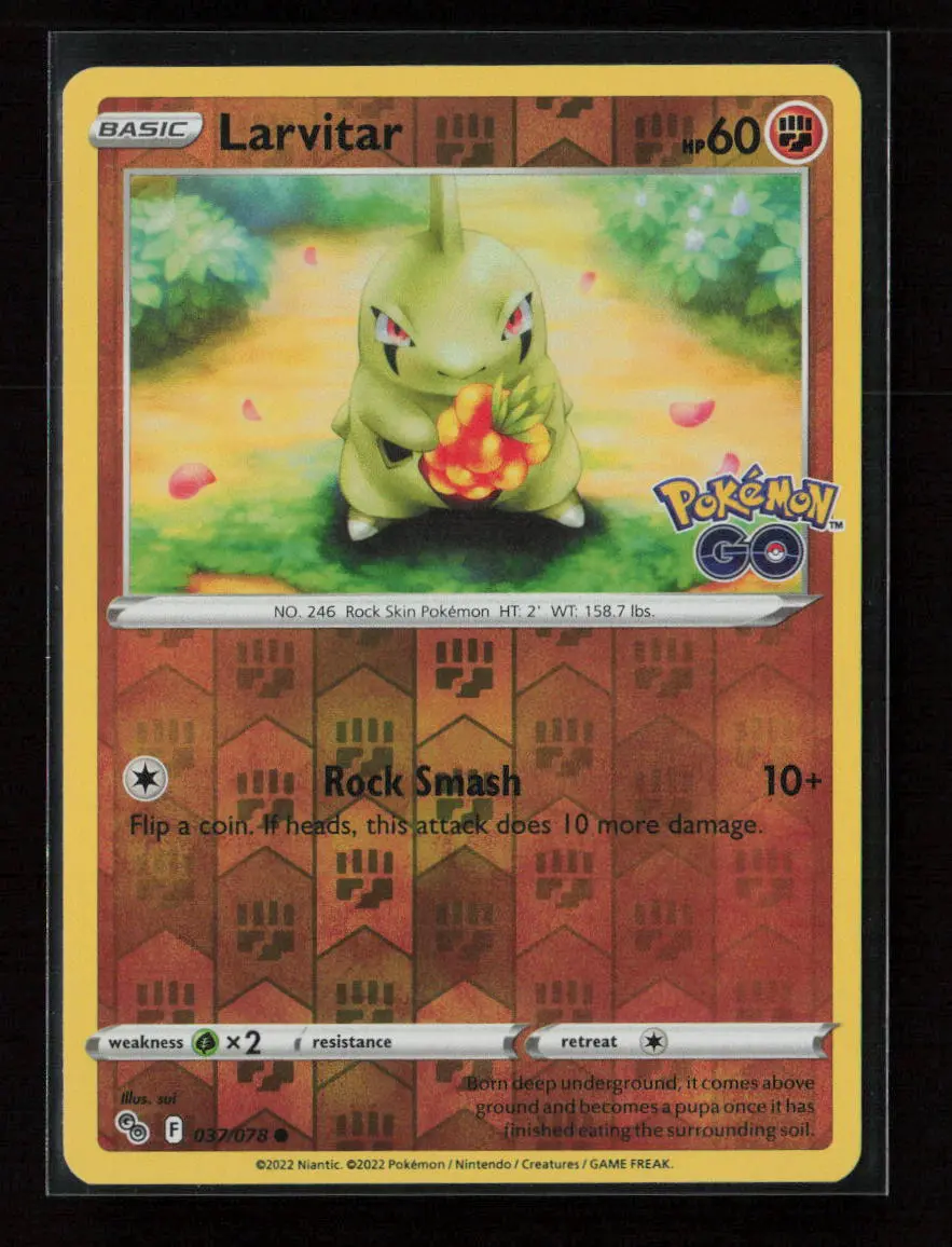 Larvitar Common Pokemon Go 037/078 Nm 1