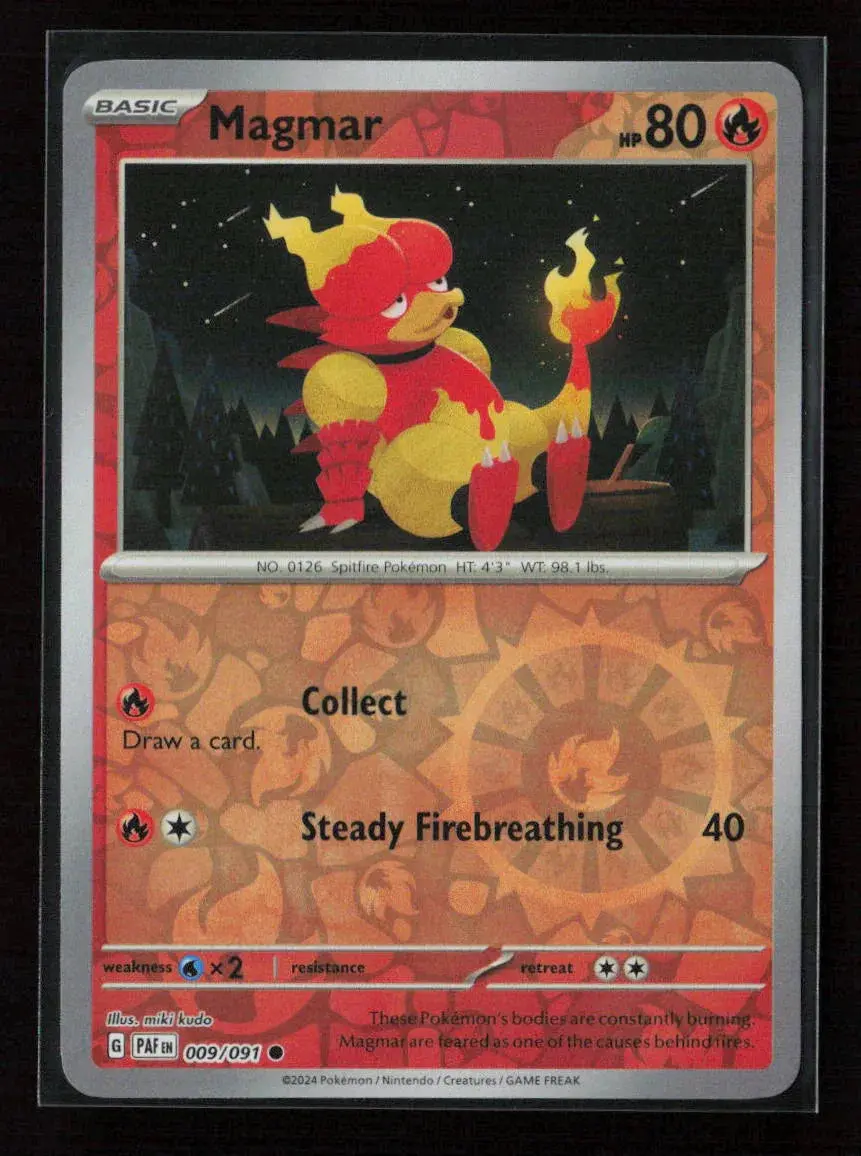 Magmar Common Sv: Paldean Fates 009/091 Nm 1