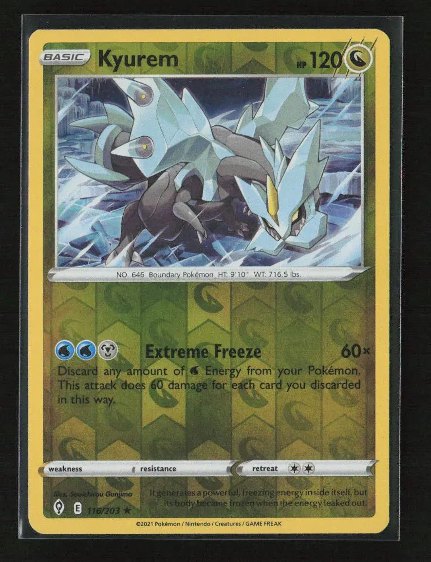 Kyurem Holo Rare Swsh07: Evolving Skies 116/203 Nm 1