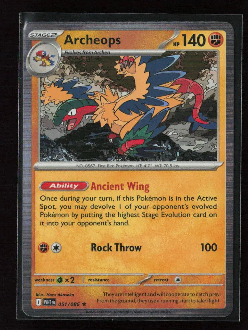 Archeops Rare Sv: White Flare 051/086 Nm 1