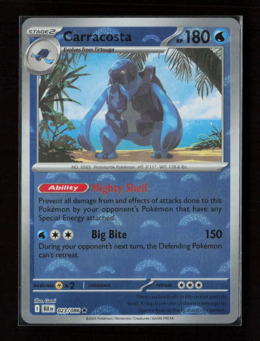 Carracosta (Poke Ball Pattern) Rare Sv: Black Bolt 023/086 Nm 1
