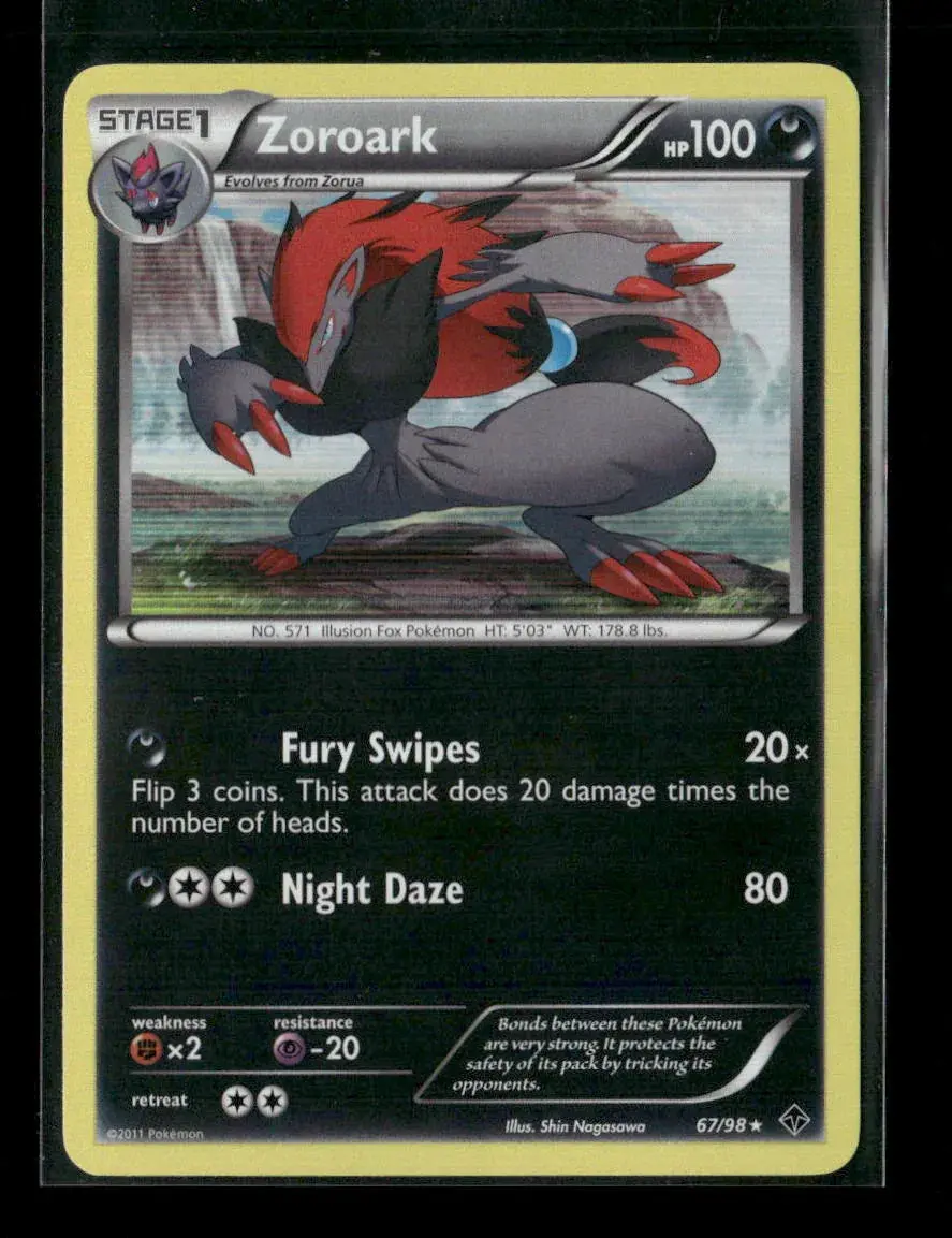 Zoroark Holo Rare Emerging Powers 67/98 Lp 1