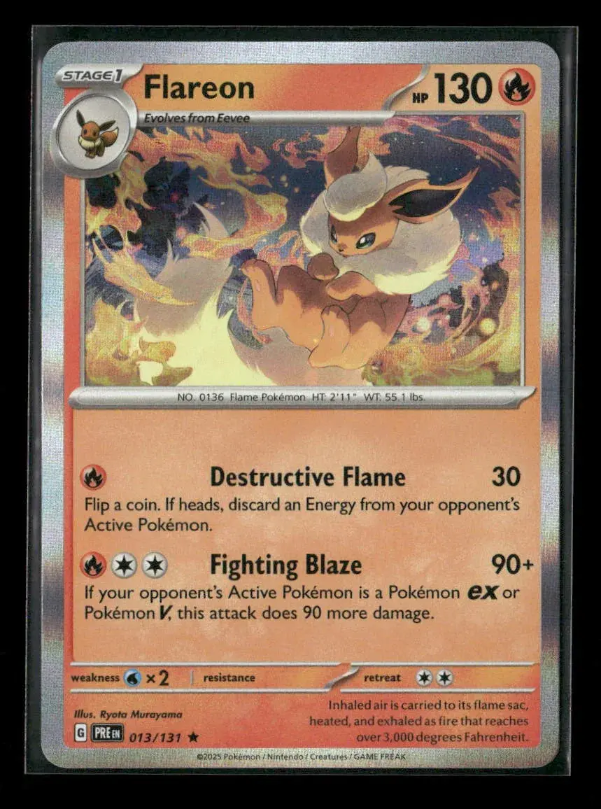 Flareon Rare Sv: Prismatic Evolutions 013/131 Nm 1