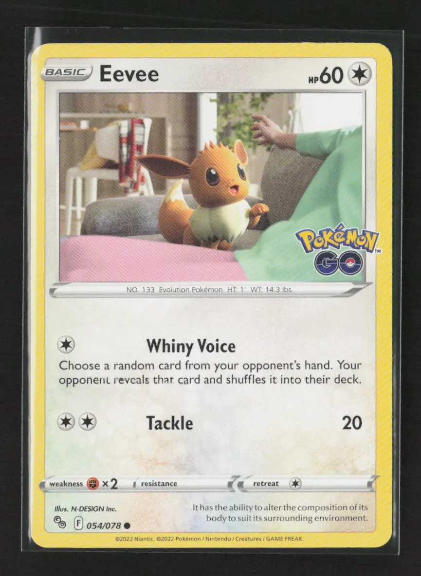 Eevee Common Pokemon Go 054/078 Lp 1