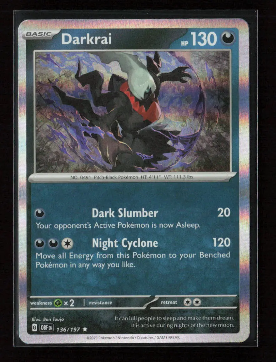 Darkrai Rare Sv03: Obsidian Flames 136/197 Nm 1