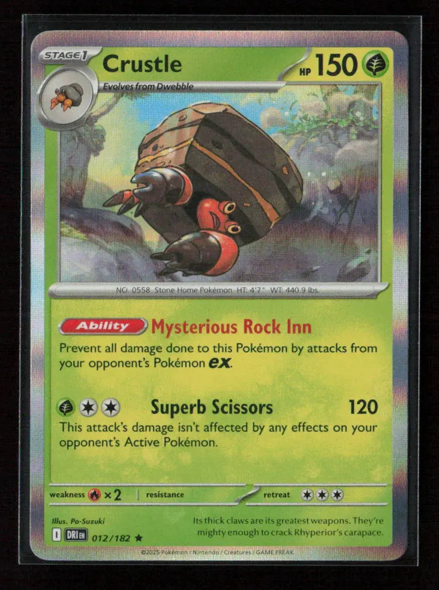 Crustle - Rare Sv10: Destined Rivals 012/182 Nm 1