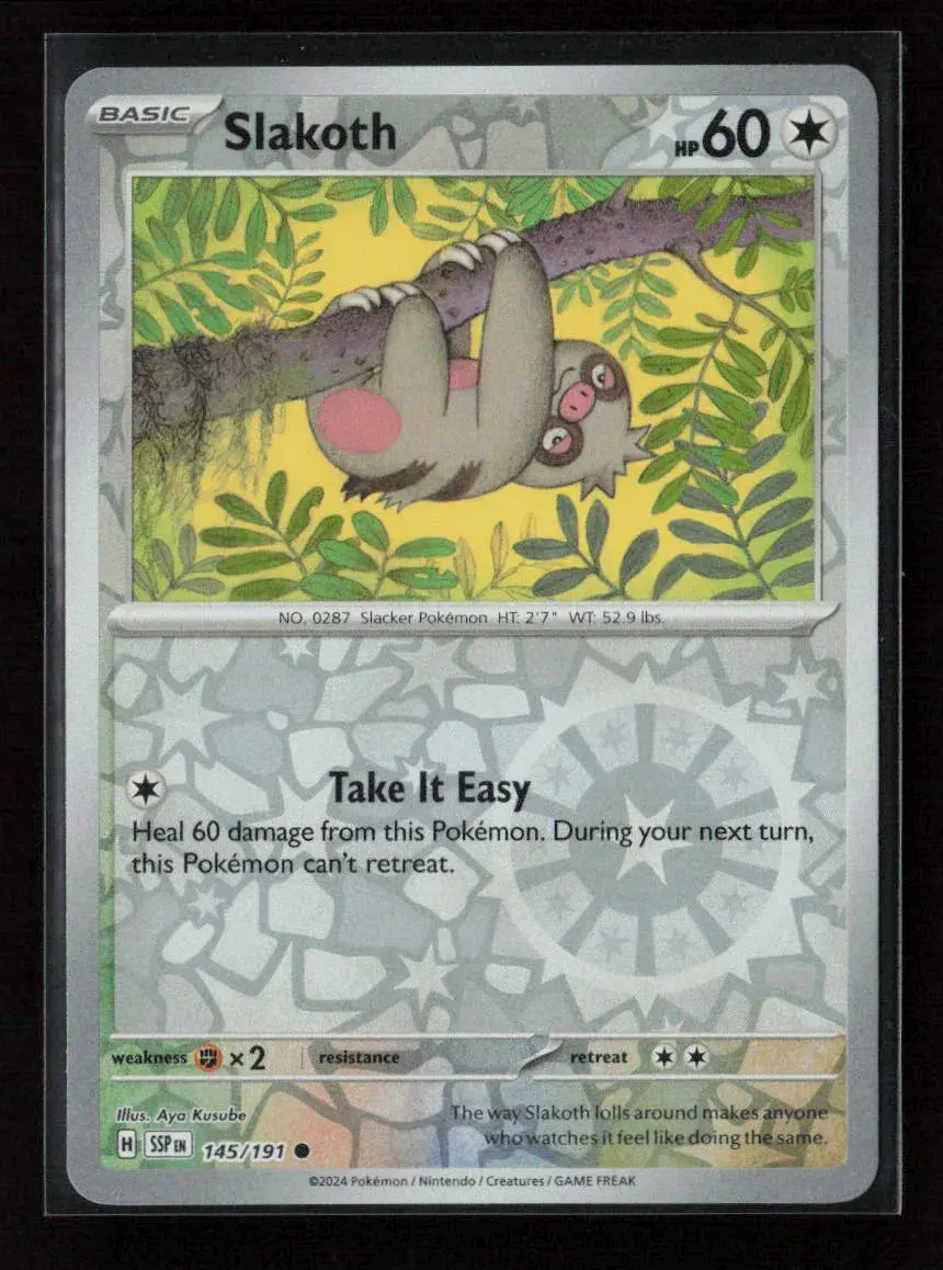 Slakoth - Common Sv08: Surging Sparks 145/191 Nm 1