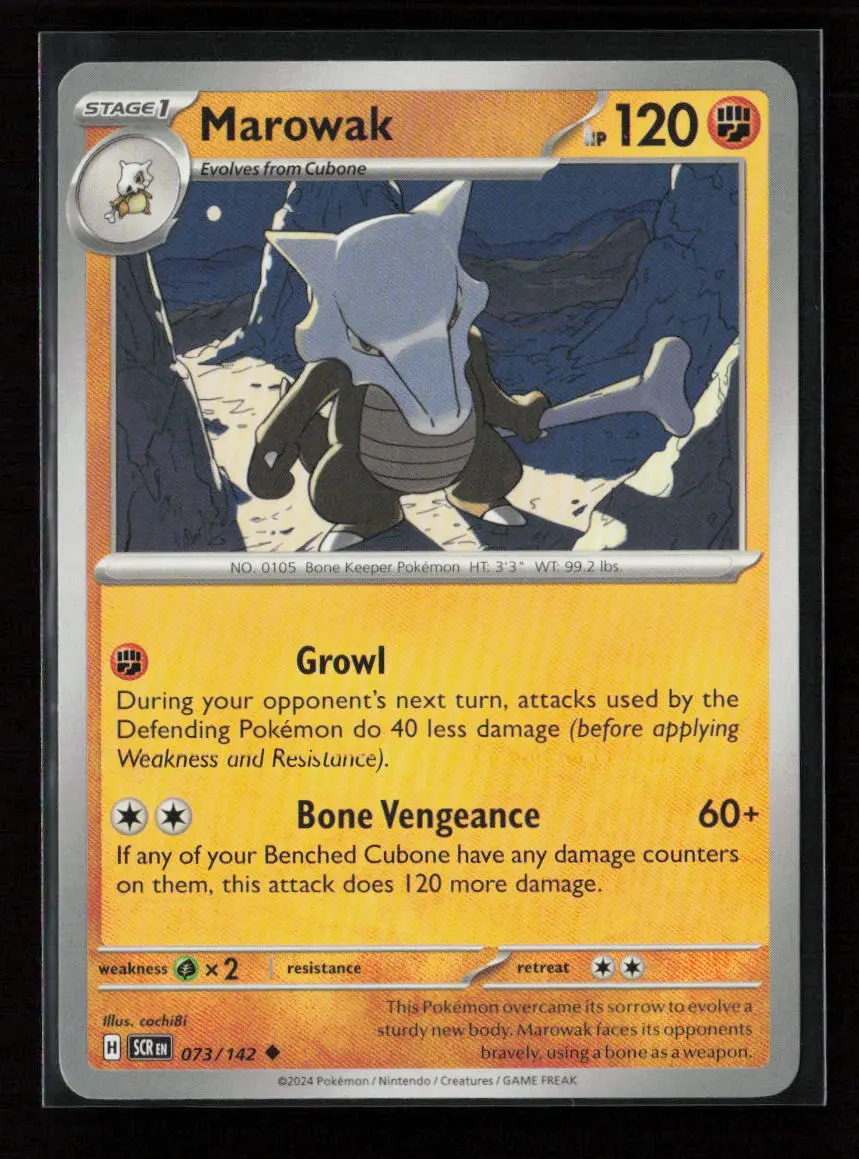 Marowak Uncommon Sv07: Stellar Crown 073/142 Lp 1