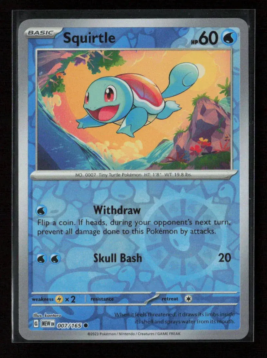 Squirtle - Common Sv: Scarlet & Violet 151 007/165 Nm 1