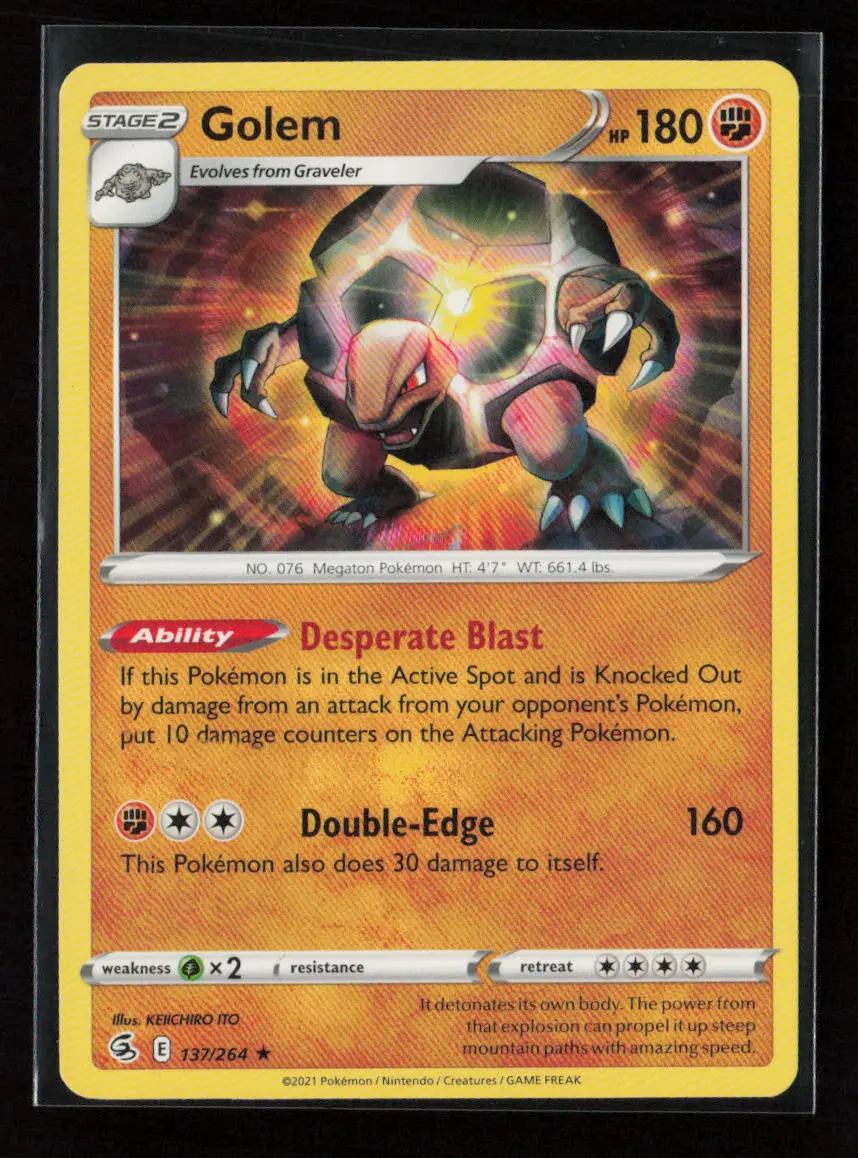 Golem Rare Swsh08: Fusion Strike 137/264 Lp 1