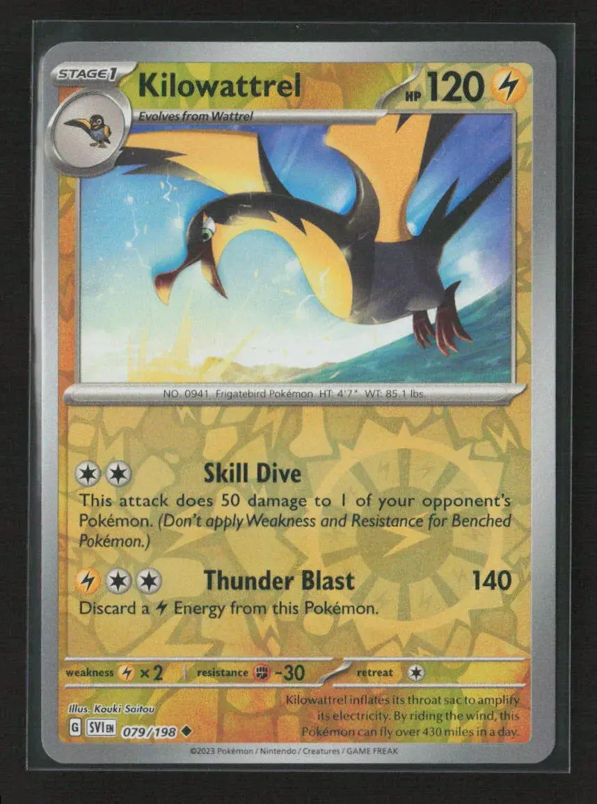 Kilowattrel Uncommon Sv01: Scarlet & Violet Base Set 079/198 Nm 1
