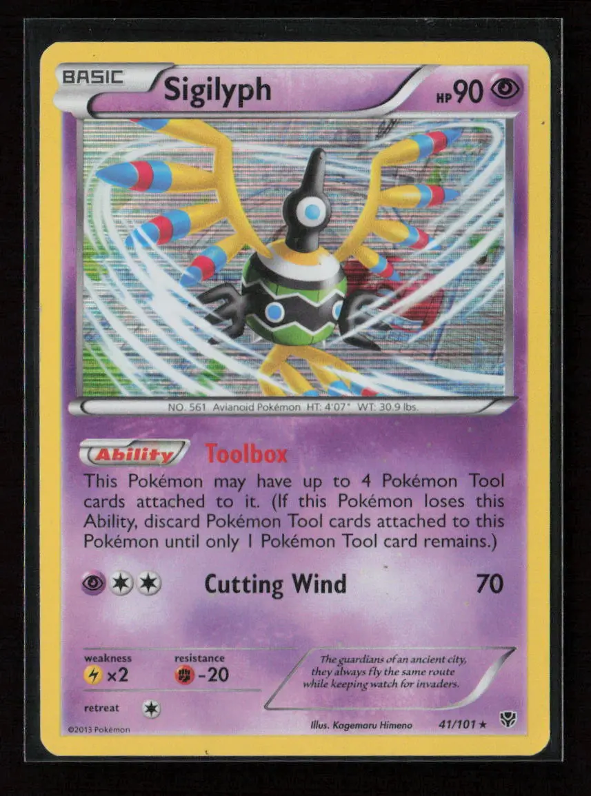 Sigilyph Holo Rare Plasma Blast 41/101 Lp 1