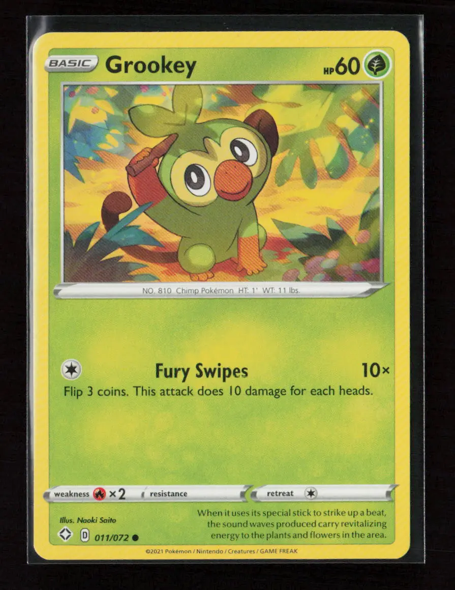 Grookey Common Shining Fates 011/072 Lp 1