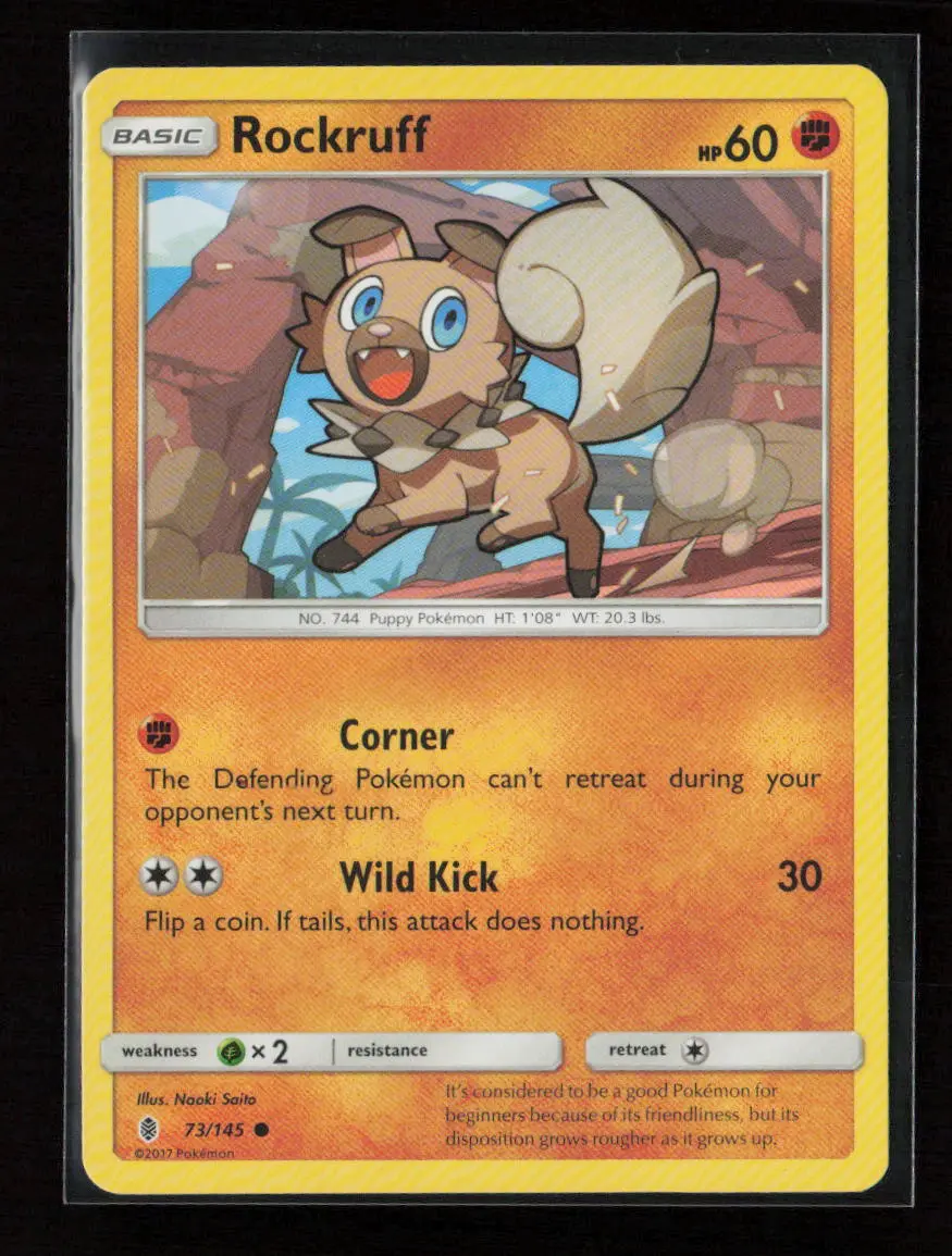 Rockruff Common Sm - Guardians Rising 73/145 Lp 1