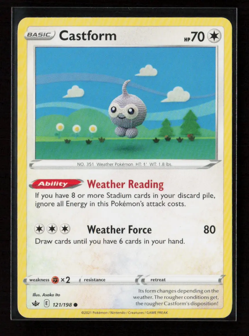 Castform Common Swsh06: Chilling Reign 121/198 Lp 1
