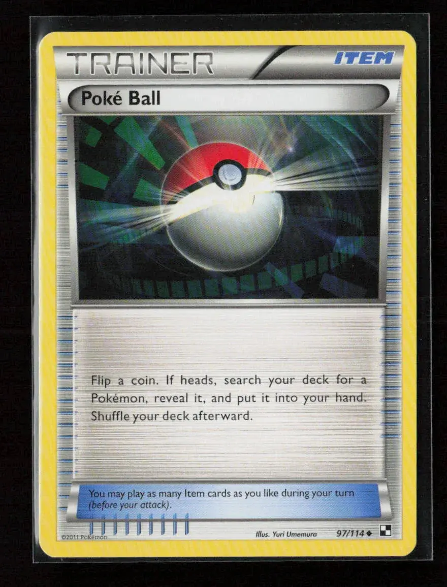 Poke Ball Uncommon Black And White 97/114 Nm 1