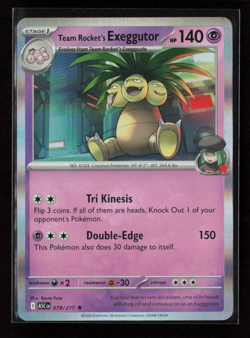Team Rocket's Exeggutor Rare Me: Ascended Heroes 078/217 Nm 1